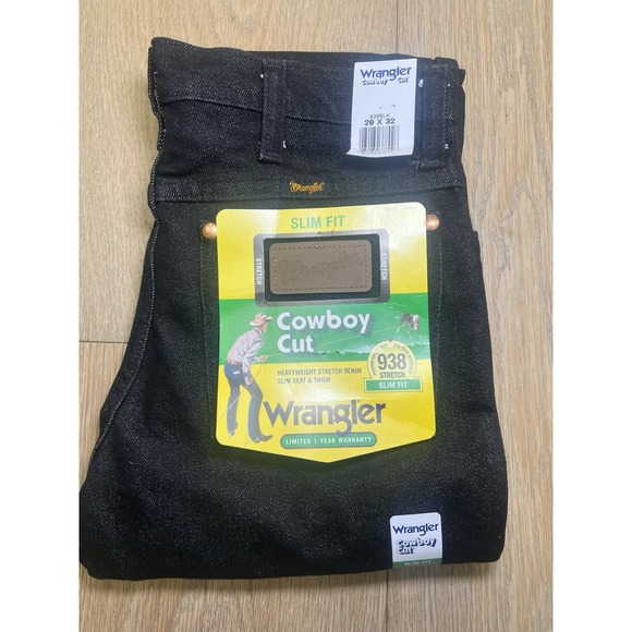 Wrangler Other - Wrangler Men's Cowboy Cut Slim Fit Boot Cut 938Jean,Black Stretch,28W X 32L